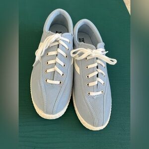 Tretorn Sneaker Womens Nylite Plus Canvas Light Blue Lace Up Casual Size 10